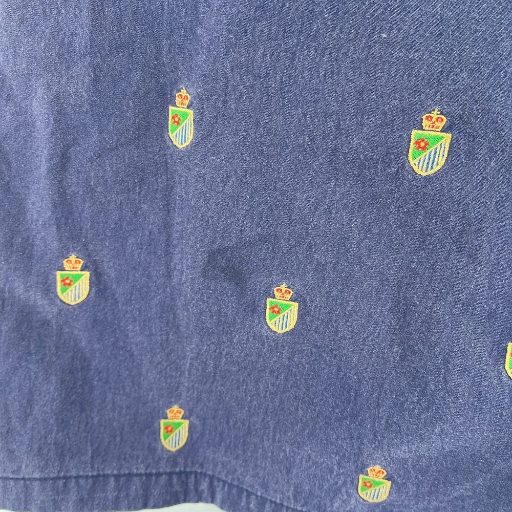 Polo Ralph Lauren Swim Trunk Shorts Mens‎ 36 Blue Embroidered Crest Logo